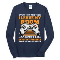 Funny Gamer Every Now And Then I Leave My Room Gaming Lover Tall Long Sleeve T-Shirt