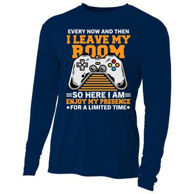 Funny Gamer Every Now And Then I Leave My Room Gaming Lover Cooling Performance Long Sleeve Crew