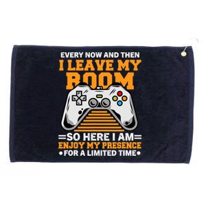 Funny Gamer Every Now And Then I Leave My Room Gaming Lover Grommeted Golf Towel