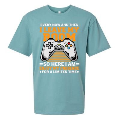 Funny Gamer Every Now And Then I Leave My Room Gaming Lover Sueded Cloud Jersey T-Shirt