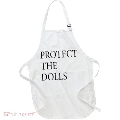 Feminist, Gender Equality, Human Rights - Protect The Dolls Full-Length Apron With Pockets