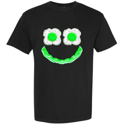 Funny Green Eggs Ham Smile Face Brunch Breakfast Garment-Dyed Heavyweight T-Shirt