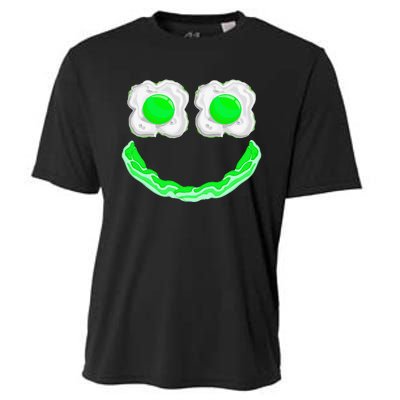 Funny Green Eggs Ham Smile Face Brunch Breakfast Cooling Performance Crew T-Shirt