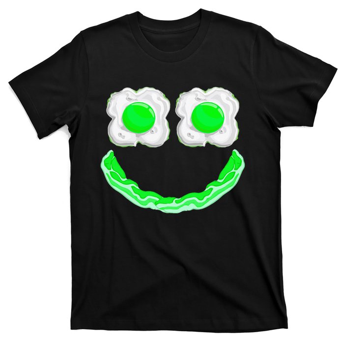 Funny Green Eggs Ham Smile Face Brunch Breakfast T-Shirt