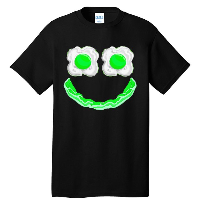 Funny Green Eggs Ham Smile Face Brunch Breakfast Tall T-Shirt