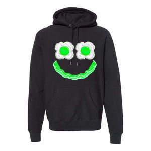 Funny Green Eggs Ham Smile Face Brunch Breakfast Premium Hoodie