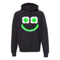 Funny Green Eggs Ham Smile Face Brunch Breakfast Premium Hoodie