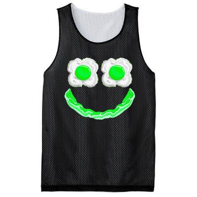 Funny Green Eggs Ham Smile Face Brunch Breakfast Mesh Reversible Basketball Jersey Tank