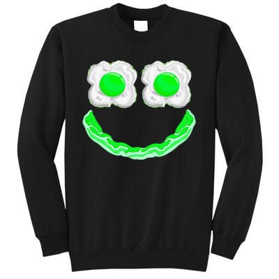 Funny Green Eggs Ham Smile Face Brunch Breakfast Tall Sweatshirt