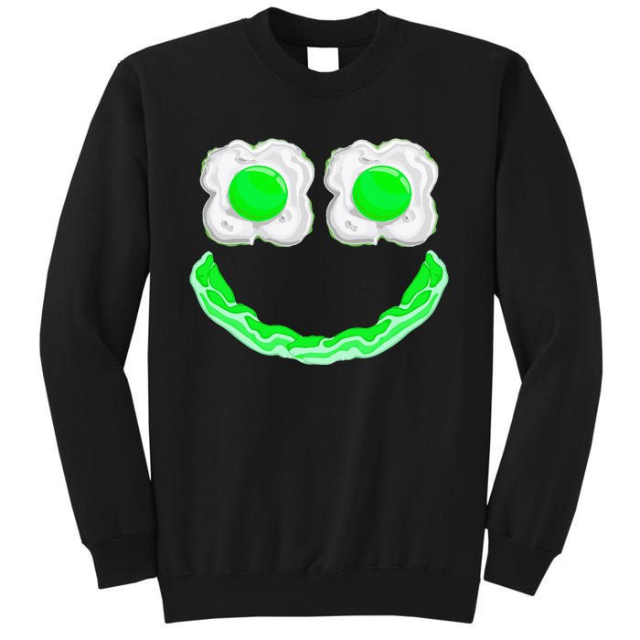 Funny Green Eggs Ham Smile Face Brunch Breakfast Tall Sweatshirt