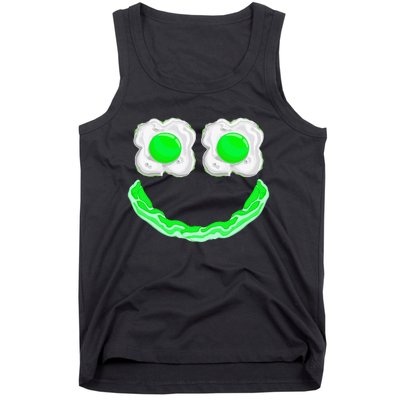 Funny Green Eggs Ham Smile Face Brunch Breakfast Tank Top