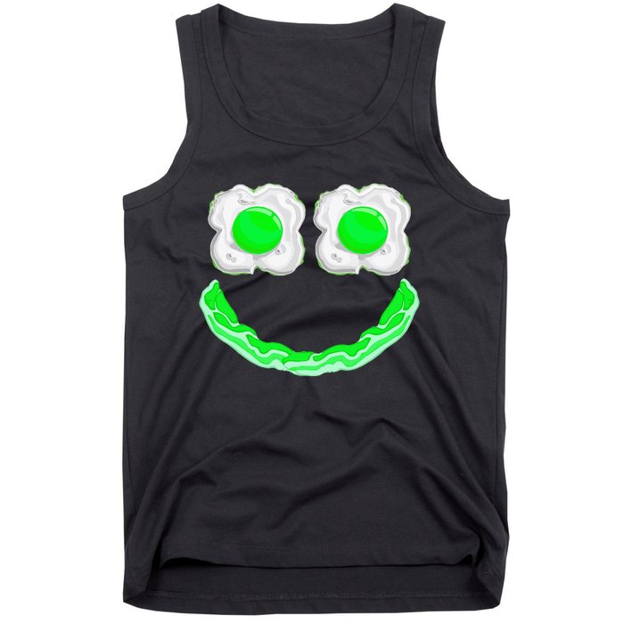 Funny Green Eggs Ham Smile Face Brunch Breakfast Tank Top