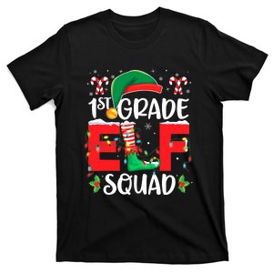 First Grade Elf Squad Elfed Up Funny Ugly Christmas Pajama T-Shirt