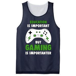 Funny Gamer Education Is Important But Gaming Is Importanter Mesh Reversible Basketball Jersey Tank