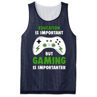 Funny Gamer Education Is Important But Gaming Is Importanter Mesh Reversible Basketball Jersey Tank