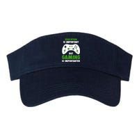 Funny Gamer Education Is Important But Gaming Is Importanter Valucap Bio-Washed Visor