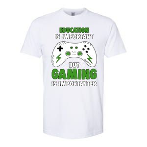 Funny Gamer Education Is Important But Gaming Is Importanter Softstyle CVC T-Shirt