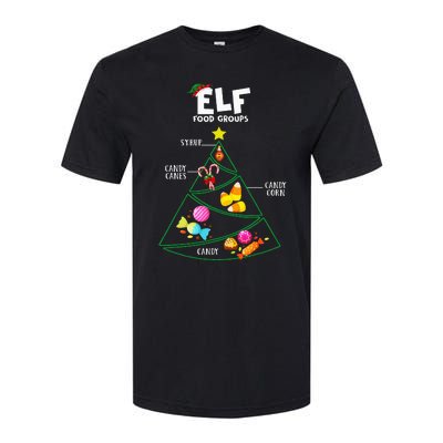 Food Groups Elf B.U.D.D.Y Christmas Pajama Xmas Softstyle® CVC T-Shirt