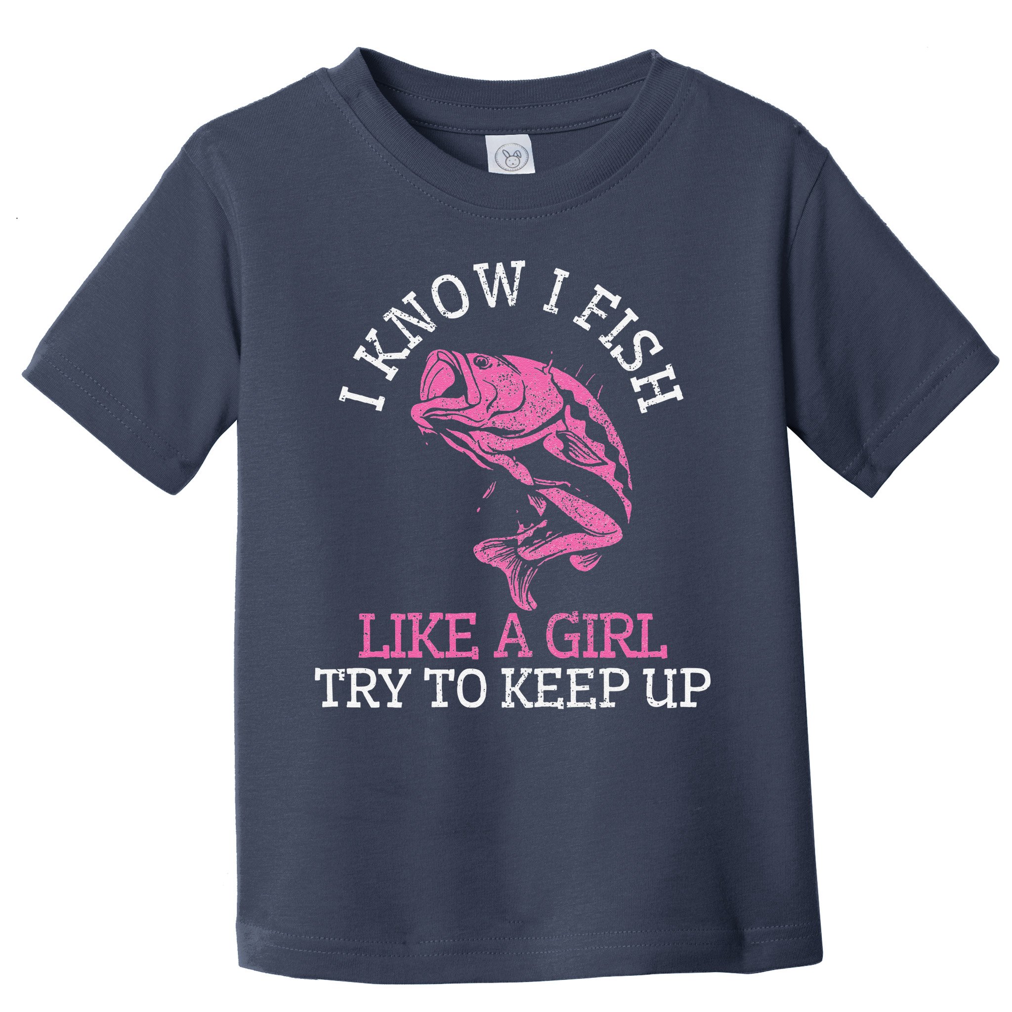 Fishing Girl Funny Cute Fish Bass Fisherman Gift Toddler T-Shirt