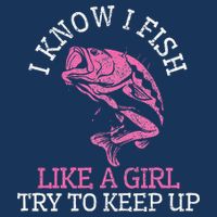 Fishing Girl Funny Cute Fish Bass Fisherman Gift Zip Tote Bag