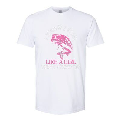 Fishing Girl Funny Cute Fish Bass Fisherman Gift Softstyle CVC T-Shirt