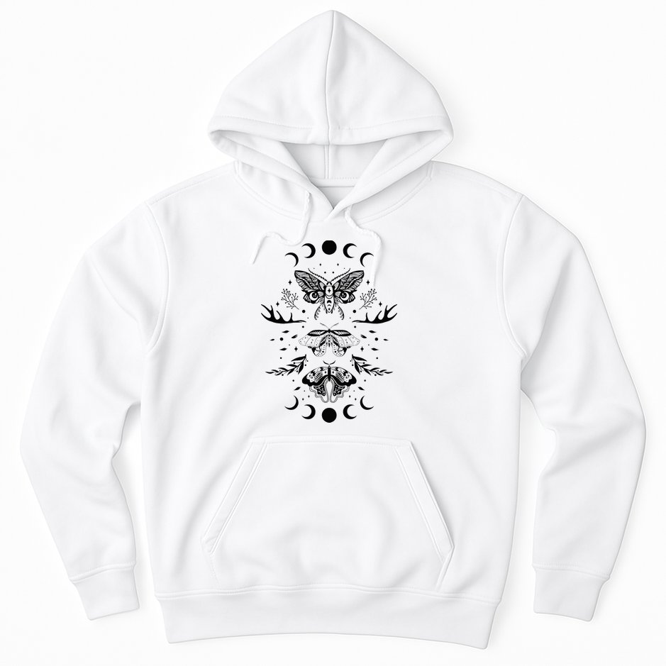Fairy Grunge Fairycore Aesthetic Goth Luna Moth Butterfly Hoodie