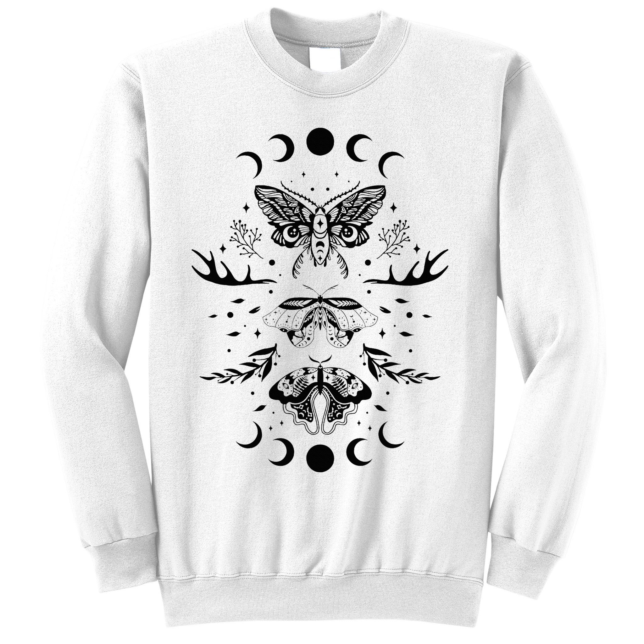 Fairy Grunge Fairycore Aesthetic Goth Luna Moth Butterfly Sweatshirt