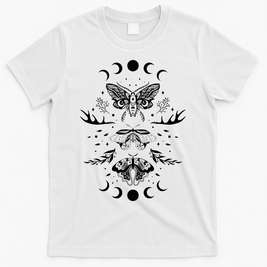 Fairy Grunge Fairycore Aesthetic Goth Luna Moth Butterfly T-Shirt