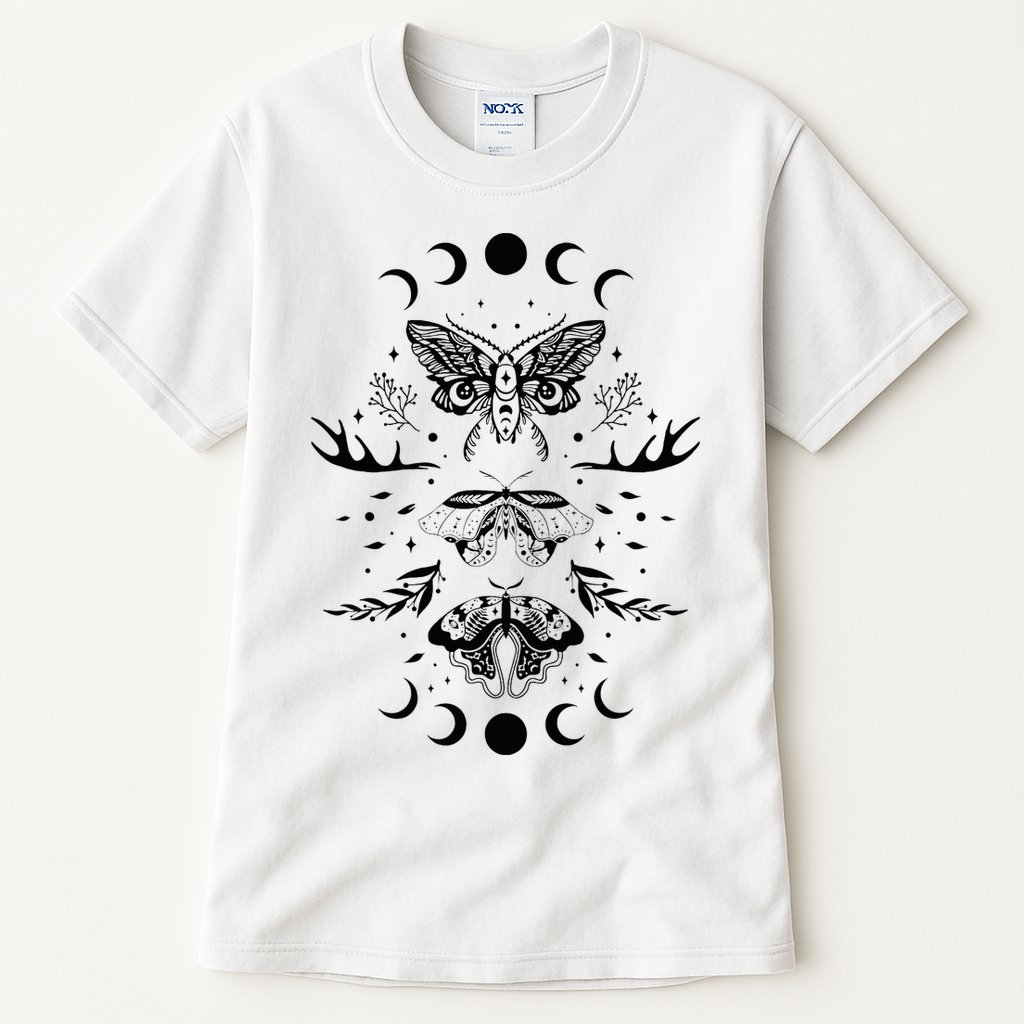 Fairy Grunge Fairycore Aesthetic Goth Luna Moth Butterfly Tall T-Shirt