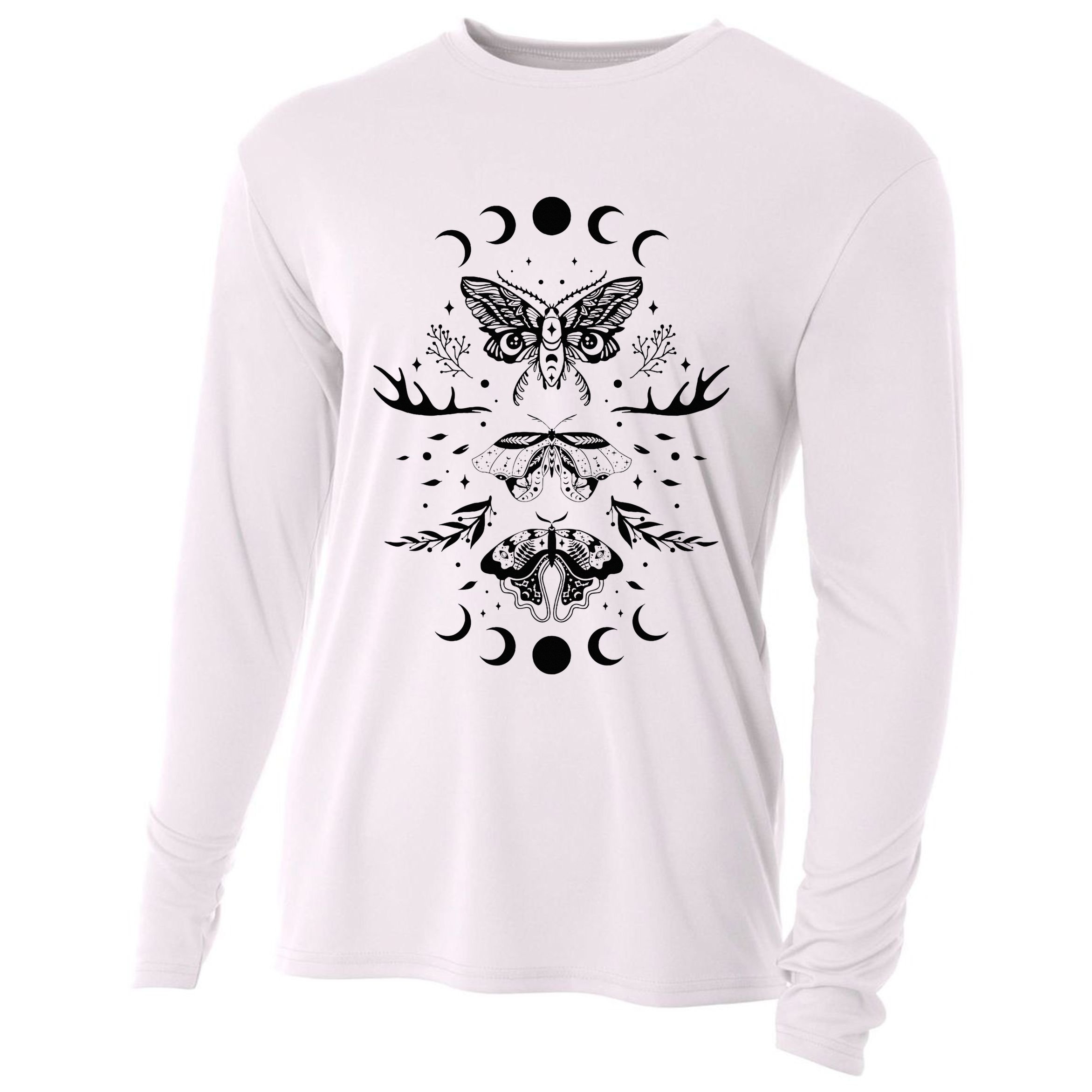 Fairy Grunge Fairycore Aesthetic Goth Luna Moth Butterfly Cooling Performance Long Sleeve Crew