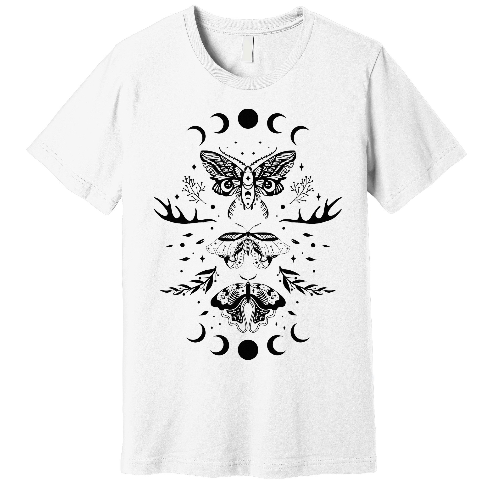 Fairy Grunge Fairycore Aesthetic Goth Luna Moth Butterfly Premium T-Shirt