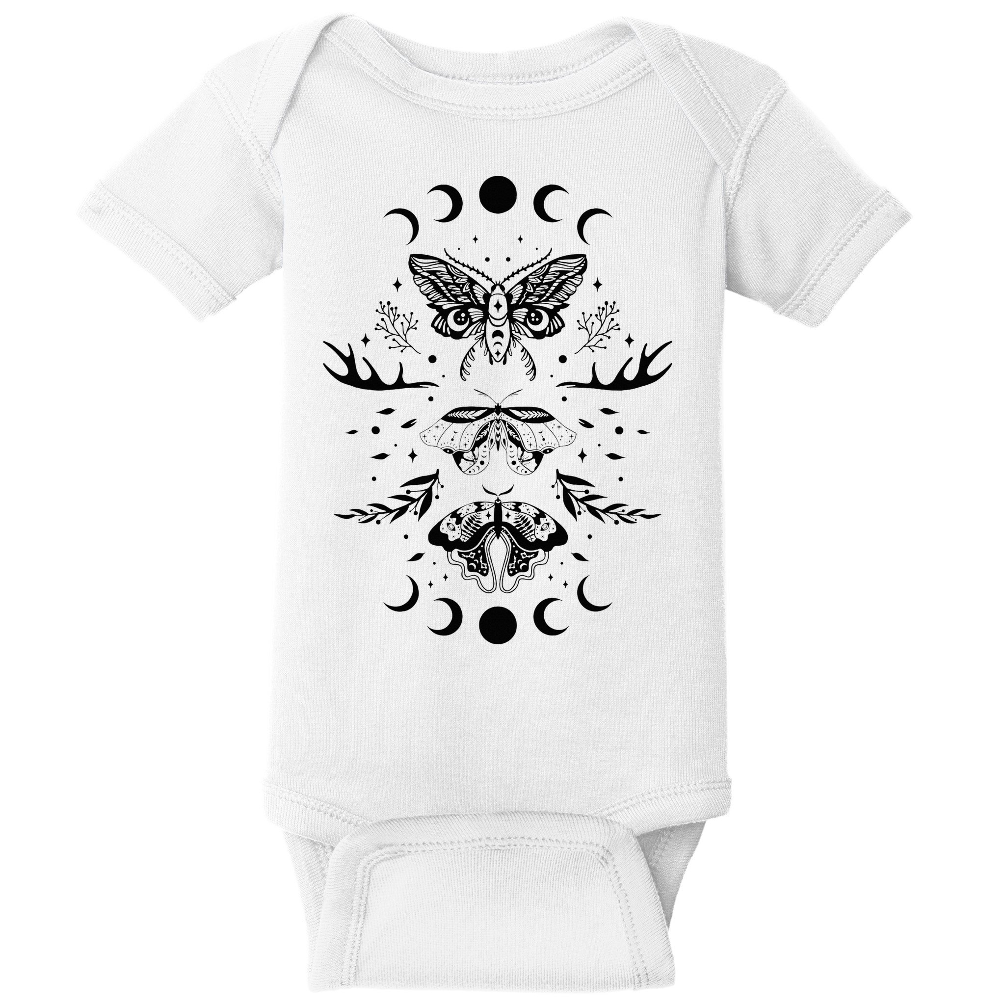 Fairy Grunge Fairycore Aesthetic Goth Luna Moth Butterfly Baby Bodysuit