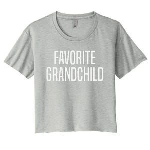 Favorite Grandchild Women's Crop Top Tee