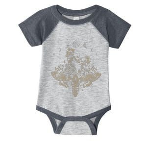 Fairy Grunge Fairycore Aesthetic Skeleton Goth Luna Moth Infant Baby Jersey Bodysuit