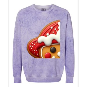 Funny Gingerbread Firefighter Christmas Gift Colorblast Crewneck Sweatshirt