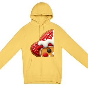 Funny Gingerbread Firefighter Christmas Gift Premium Pullover Hoodie