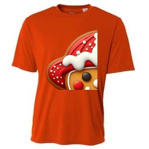 Funny Gingerbread Firefighter Christmas Gift Cooling Performance Crew T-Shirt