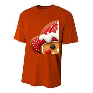 Funny Gingerbread Firefighter Christmas Gift Performance Sprint T-Shirt