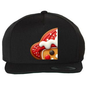 Funny Gingerbread Firefighter Christmas Gift Wool Snapback Cap