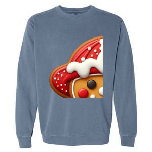 Funny Gingerbread Firefighter Christmas Gift Garment-Dyed Sweatshirt