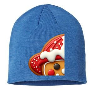 Funny Gingerbread Firefighter Christmas Gift Sustainable Beanie