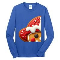 Funny Gingerbread Firefighter Christmas Gift Tall Long Sleeve T-Shirt