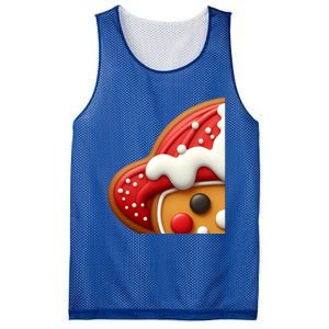 Funny Gingerbread Firefighter Christmas Gift Mesh Reversible Basketball Jersey Tank