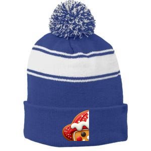 Funny Gingerbread Firefighter Christmas Gift Stripe Pom Pom Beanie