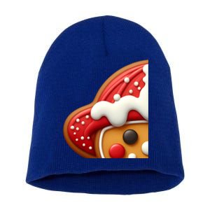 Funny Gingerbread Firefighter Christmas Gift Short Acrylic Beanie