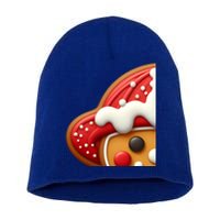 Funny Gingerbread Firefighter Christmas Gift Short Acrylic Beanie