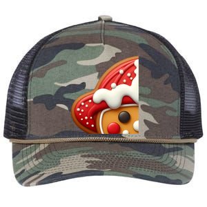 Funny Gingerbread Firefighter Christmas Gift Retro Rope Trucker Hat Cap