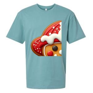 Funny Gingerbread Firefighter Christmas Gift Sueded Cloud Jersey T-Shirt