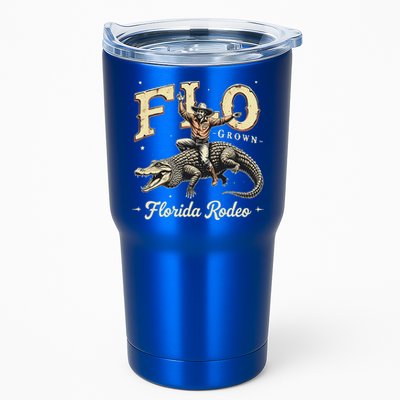 Flo Grown Florida Fl Alligator Rodeo Tumbler