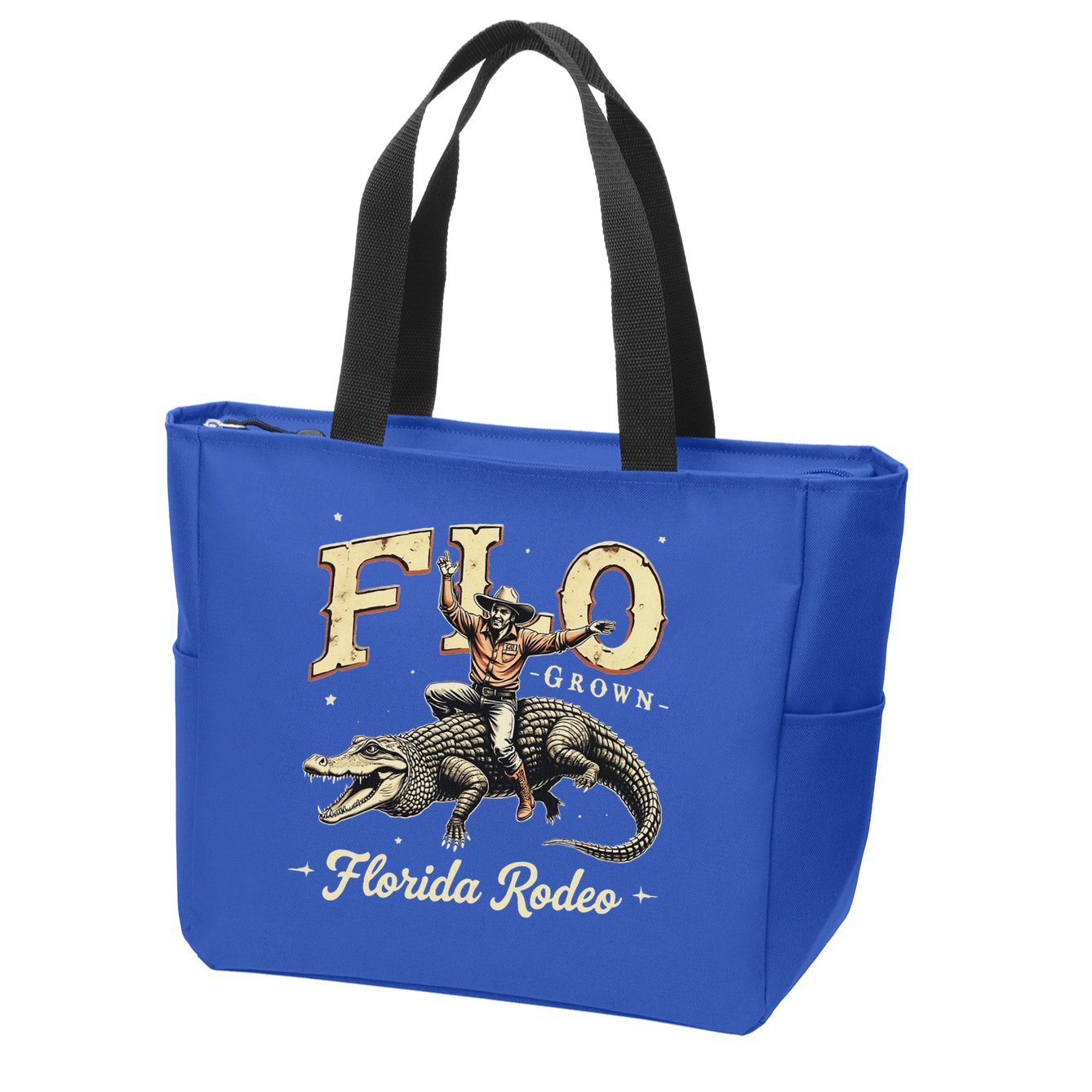 Flo Grown Florida Fl Alligator Rodeo Zip Tote Bag